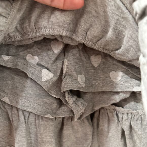 Mini Boden Grey Heart Tiered Ruffle Skort - Picture 4 of 6